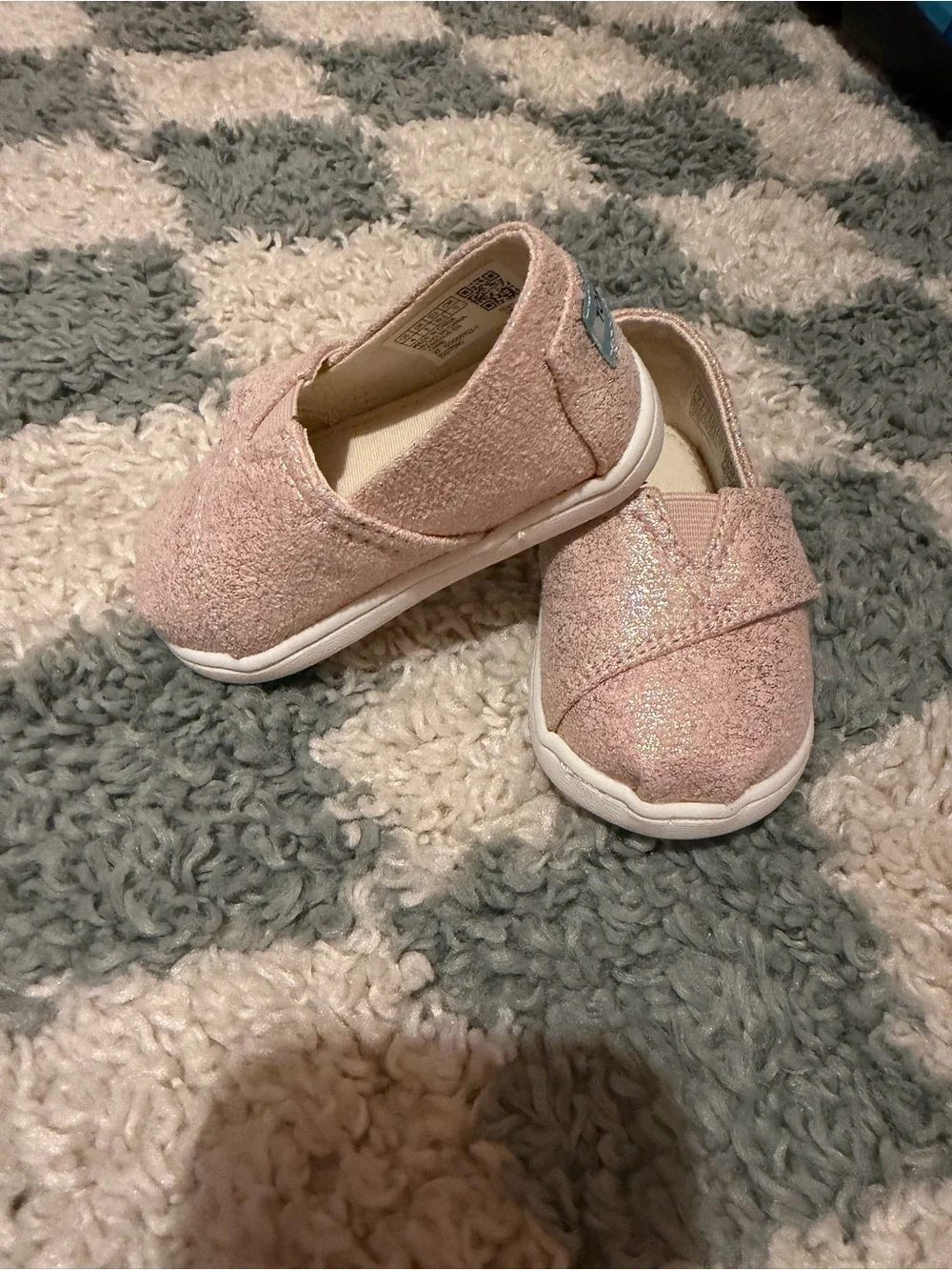 Toms Kids Blush Pink Suede Slip-On Moccasins